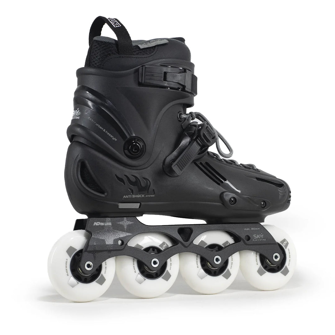 Patins HD Inline Sky Black Stone 80mm Abec-9