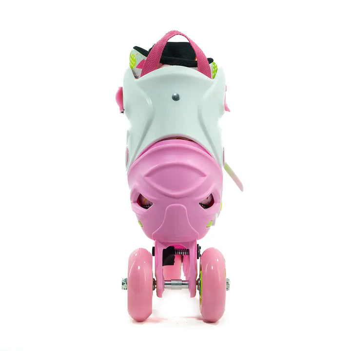 Patins Inline Infantil RV Pink Ajustável do 26 ao 37 Rosa TRI SKATES