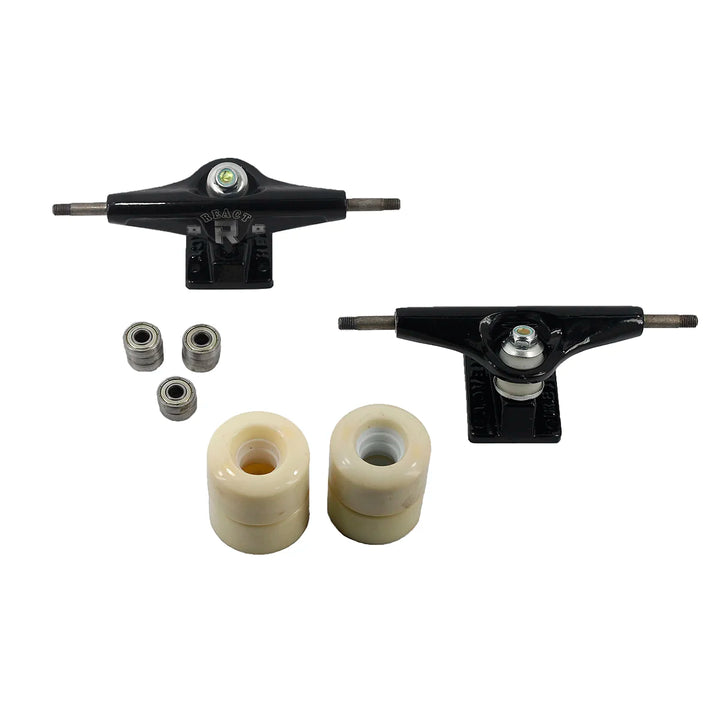 React Truck Kit + Cream Wheels + ABEC-3 Bearing Set