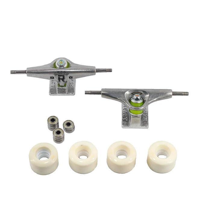 React Truck Kit + Cream Wheels + ABEC-3 Bearing Set