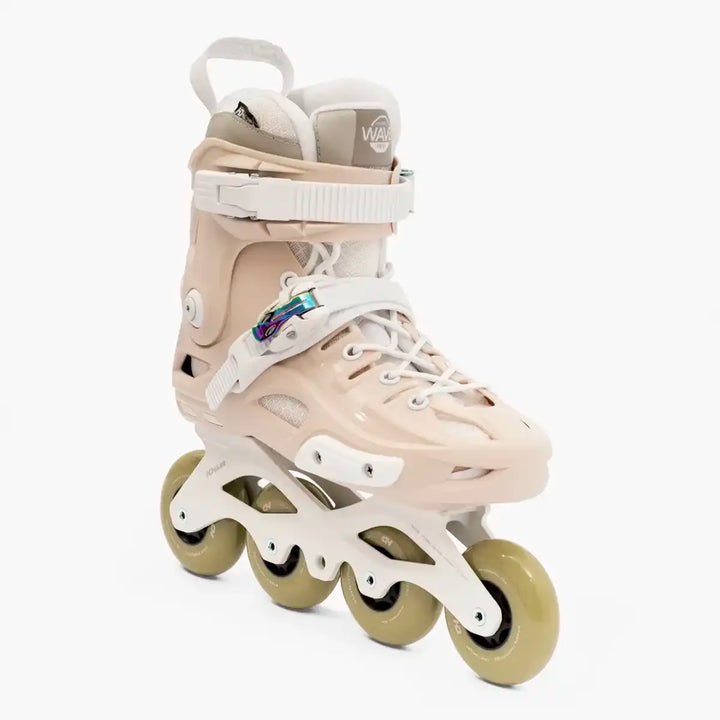 Patins HD Inline Wave Neo Marfim Base Hibrida 80mm Abec-9