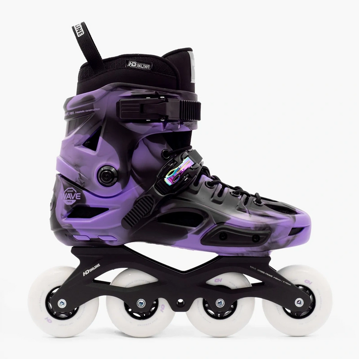 Patins HD Inline Wave Neo Black Venon Base Hibrida Rodas 80mm Abec-9