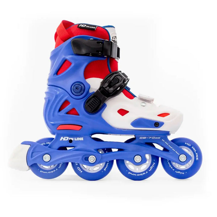 Patins Infantis Ajustável HD Inline Zippy Azul Cosmo 68-72mm Abec-9