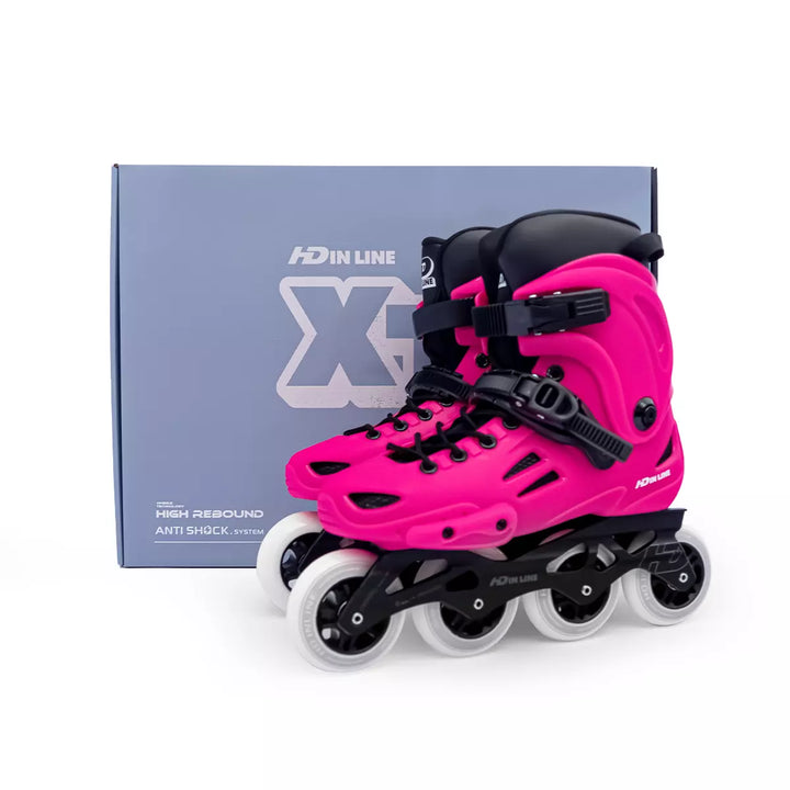 Patins Urbano HD Inline XT Rosa Rodas 80mm Abec-9