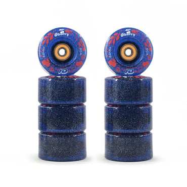 HD INLINE WHEELS SET (8UN) - CHERRY - 62MM - 80A WITH ABEC11 BEARINGS