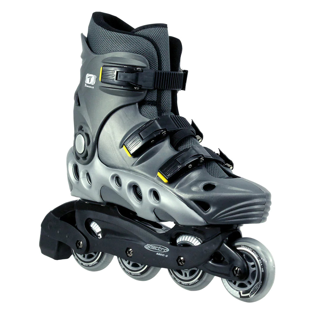 Traxart Spectro Gray Touring Inline Skates 72mm Wheels with Abec-5