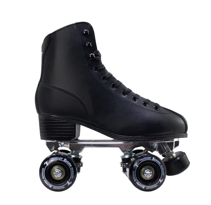 Traxart Klassic Quad Skates 4 Wheels Traditional Black Aluminum base