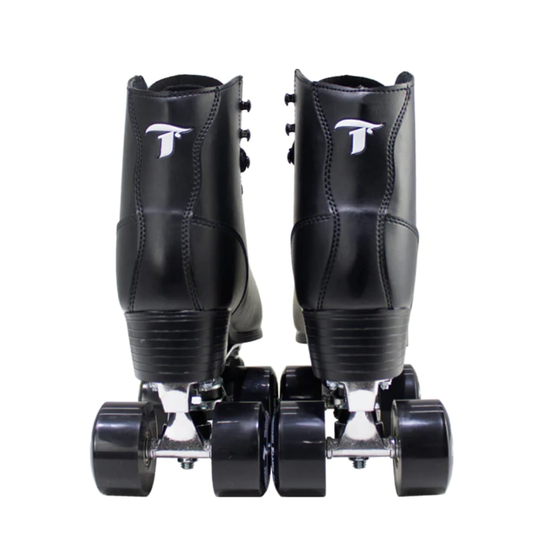 Traxart Klassic Quad Skates 4 Wheels Traditional Black Aluminum base