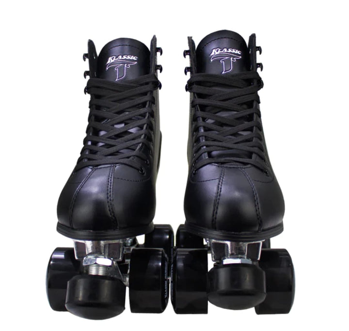 Traxart Klassic Quad Skates 4 Wheels Traditional Black Aluminum base