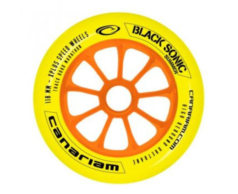 Canariam Black Sonic Wheel 110mm High Performance Asphalt 6pcs