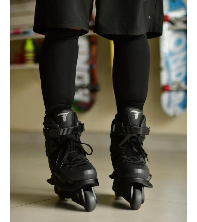 Go ROLLER All Black Shin Guard for Skate Bmx Skates