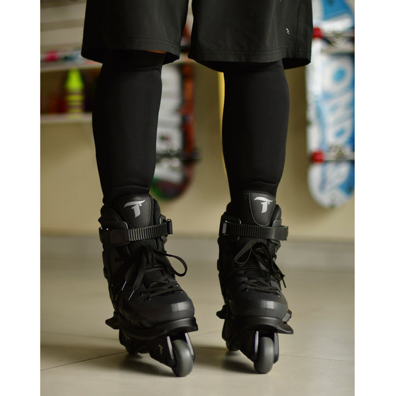 Go ROLLER All Black Shin Guard for Skate Bmx Skates