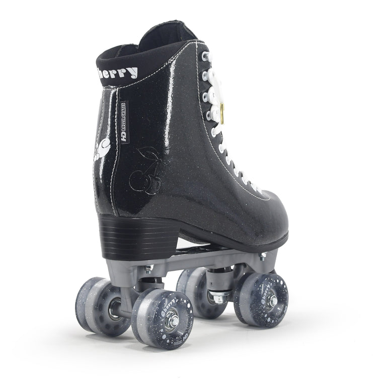 Quad HD Cherry 4-Wheel Skates Traditional Abec-7 Black Glitter
