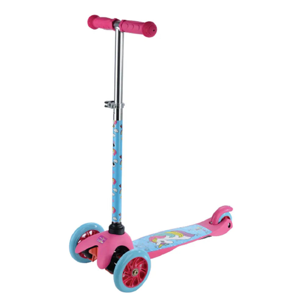 Children's Adjustable Scooter 3 Wheels Pink Unicorn