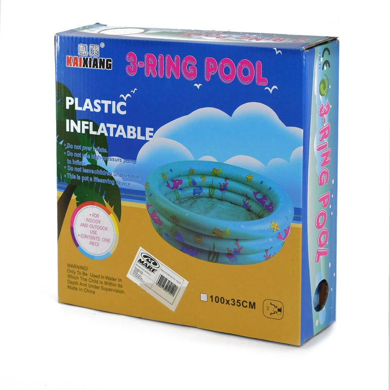 Inflatable Plastic Pool 100 x 35 cm