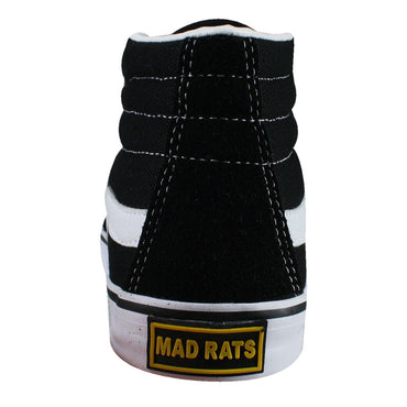 MAD RATS HI TOP BASIC SNEAKERS HI20LC - BLACK/WHITE (SUEDE/ CANVAS)